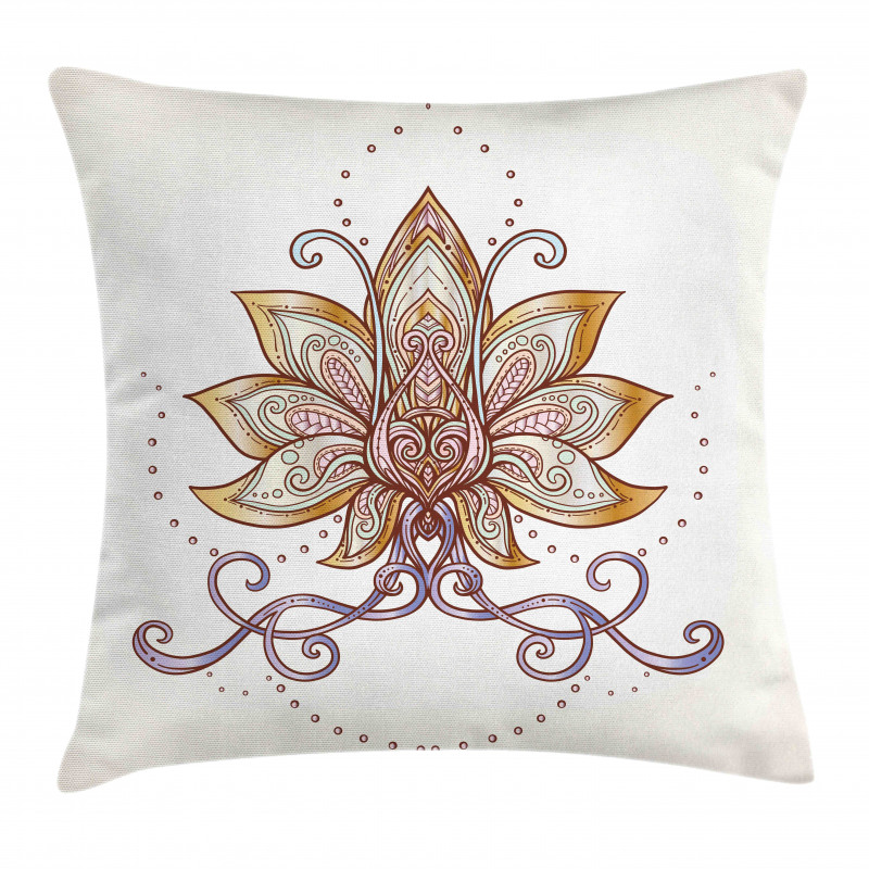 Flowers Motif Pillow Cover