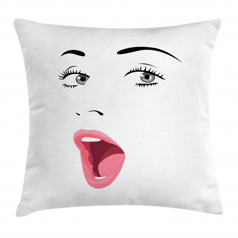 Surprised Facial Expression Pillow Cover