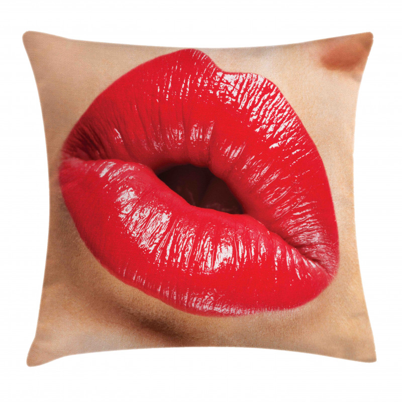 Juicy Lipstick Illustration Pillow Cover