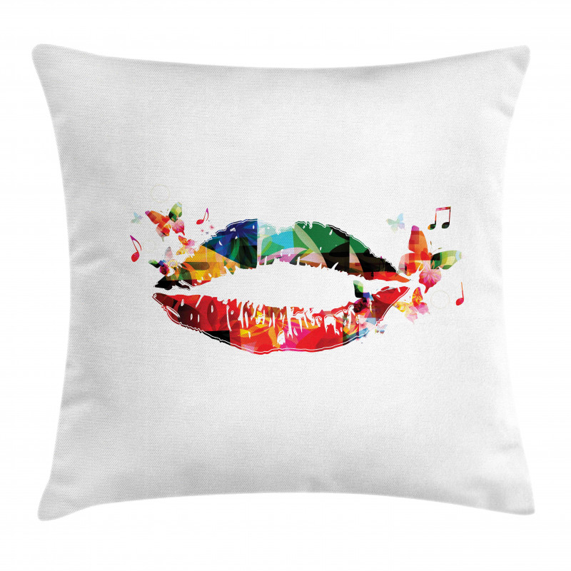 Butterfly and Music Note Pillow Cover