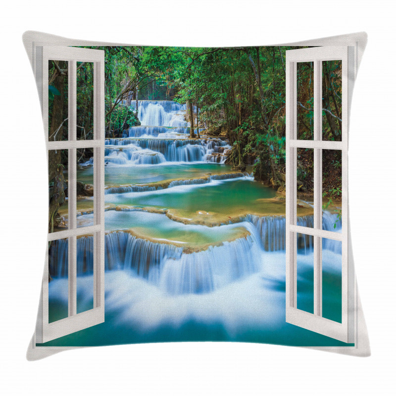 Open Window to River Pillow Cover