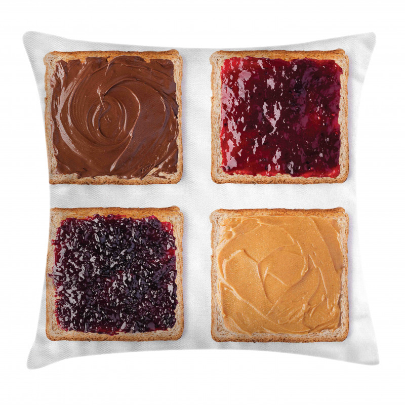 Breafast Toast Design Pillow Cover