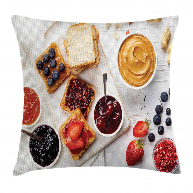 Sandwiches on White Pillow Cover