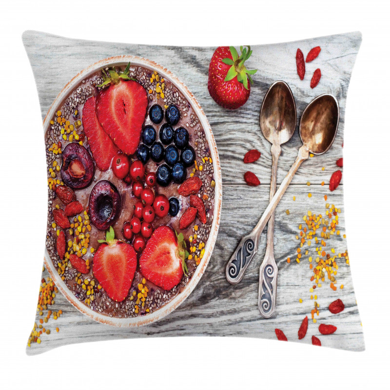 Breakfast Foods Bowl Pillow Cover