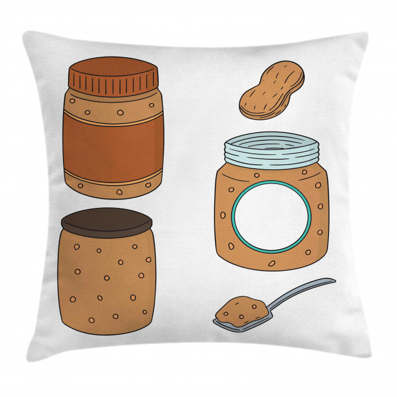 Food in a Jar Pattern Pillow Cover