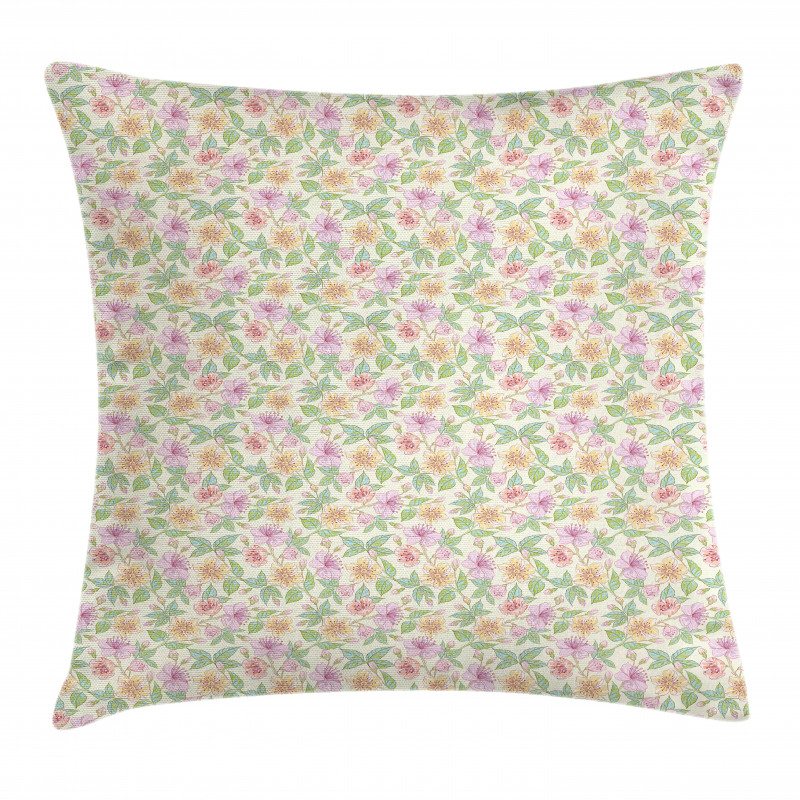 Cottage Garden Art Pillow Cover