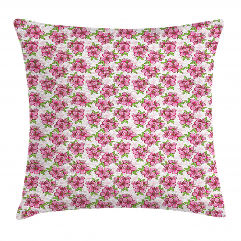 Oriental Flower Pillow Cover