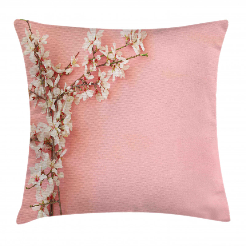 Tree on Pastel Pink Pillow Cover