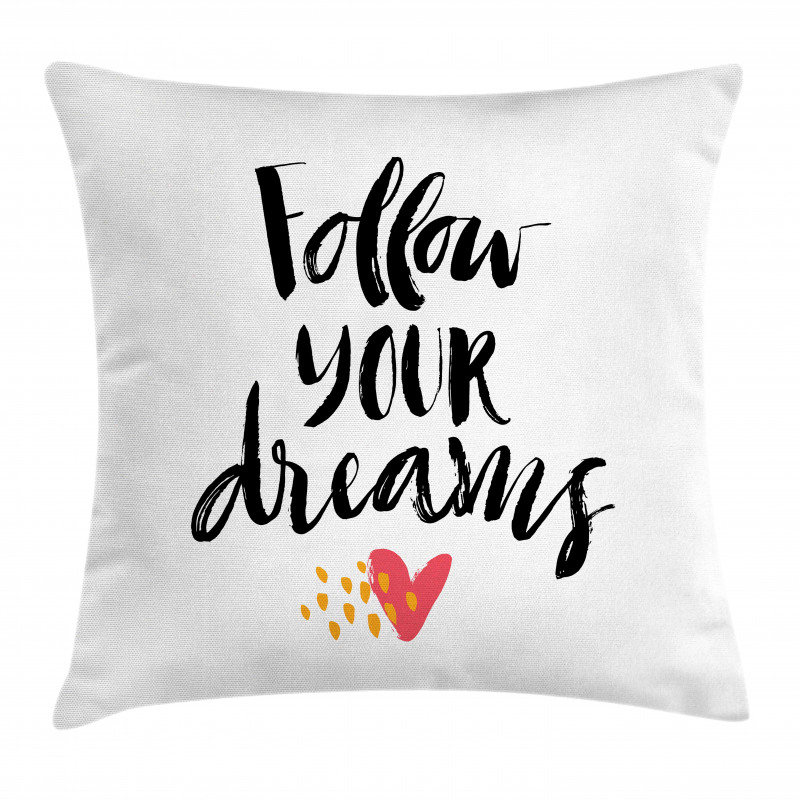 Hand Drawn Brush Lettering Pillow Cover