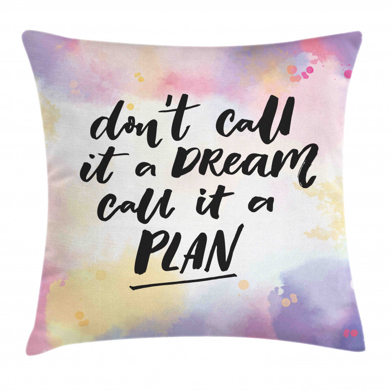 Hand-written Style Watercolor Pillow Cover