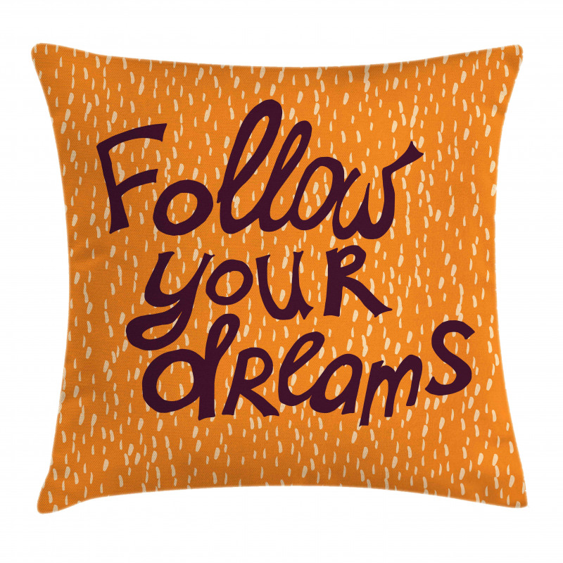 Warm Toned Motivation Design Pillow Cover