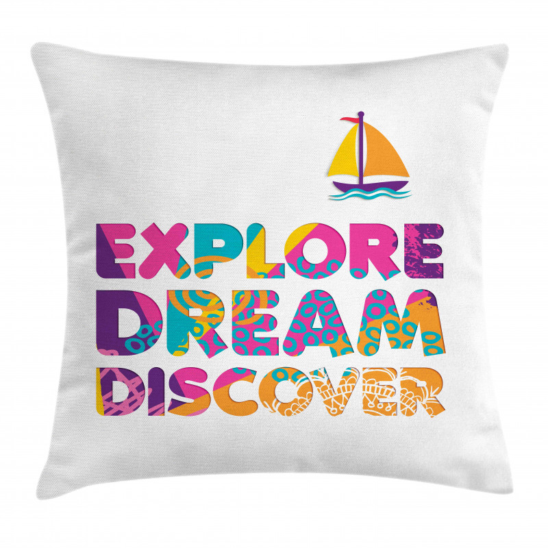 Boat Motif Tropical Summer Pillow Cover