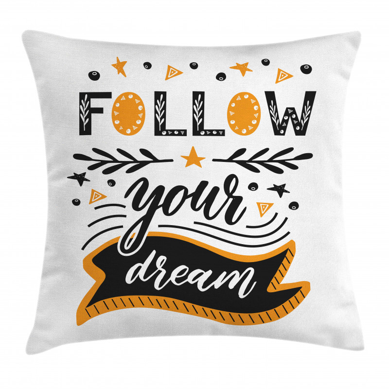 Popular Slogan Ornate Nature Pillow Cover