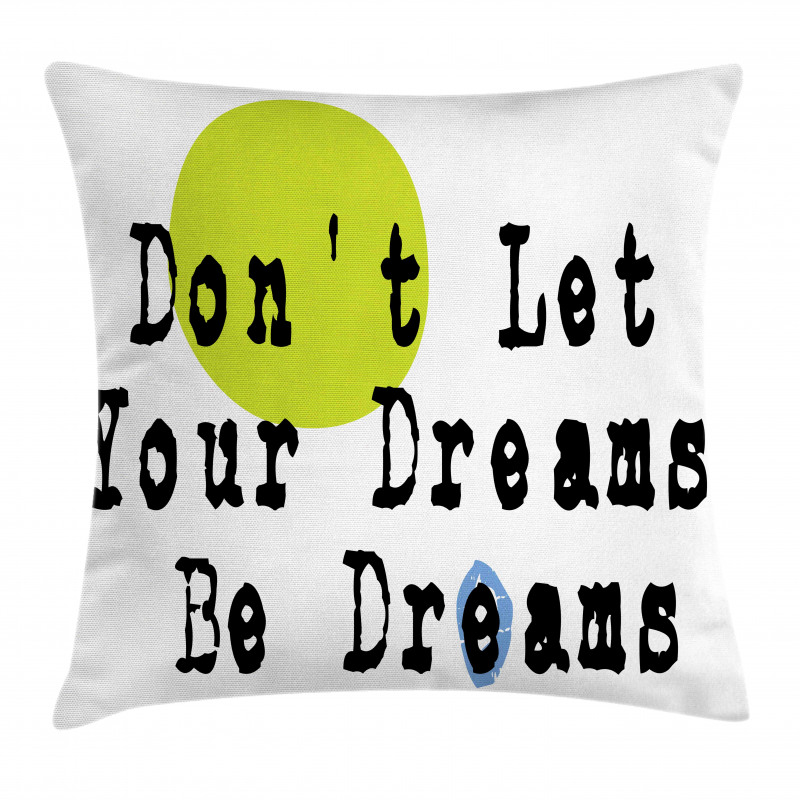 Message Typographic Pattern Pillow Cover