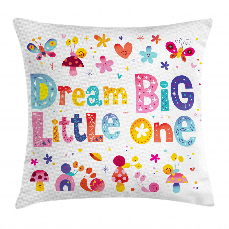 Little Words Composition Pillow Cover