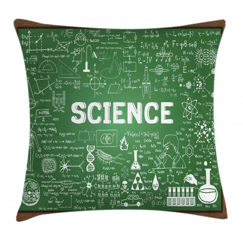 Science Word on Chalkboard Pillow Cover