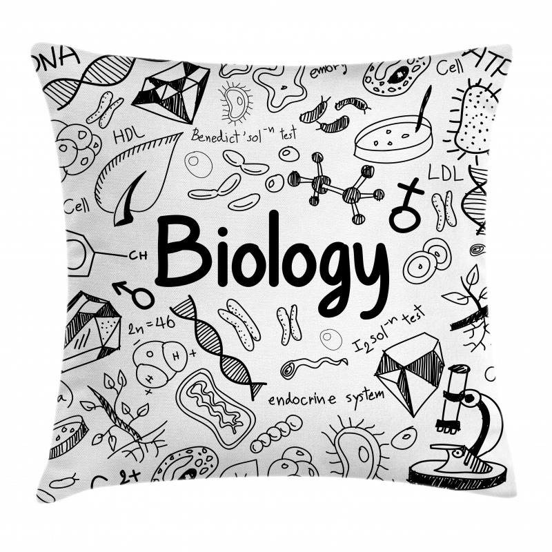 Hand-writing School Lab Pillow Cover