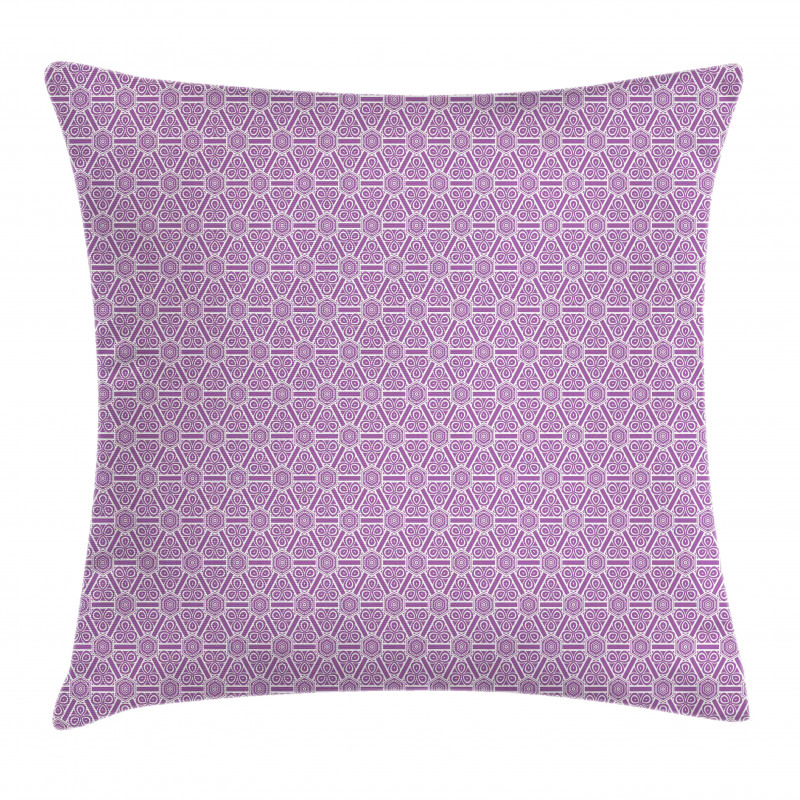 Triangular Hexagonal Art Pillow Cover