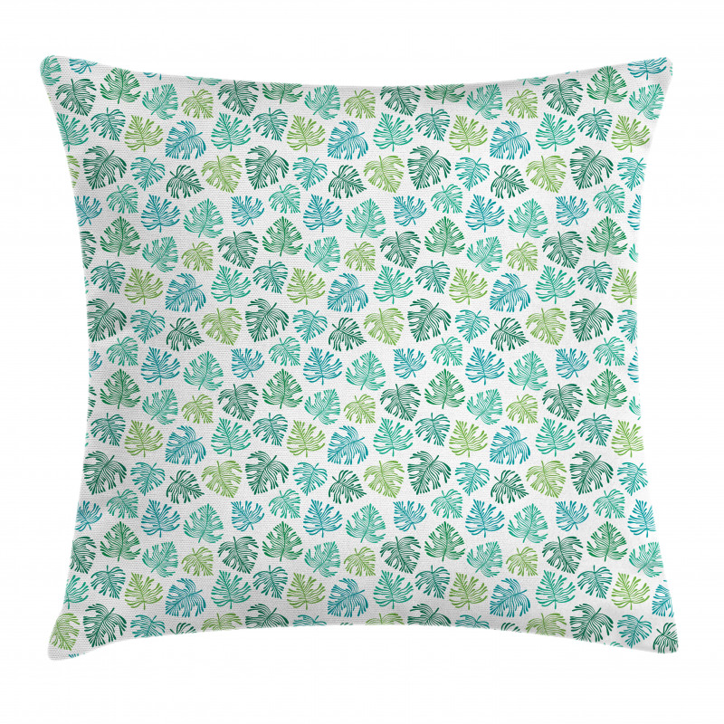 Exotic Theme Tropic Leaves Pillow Cover