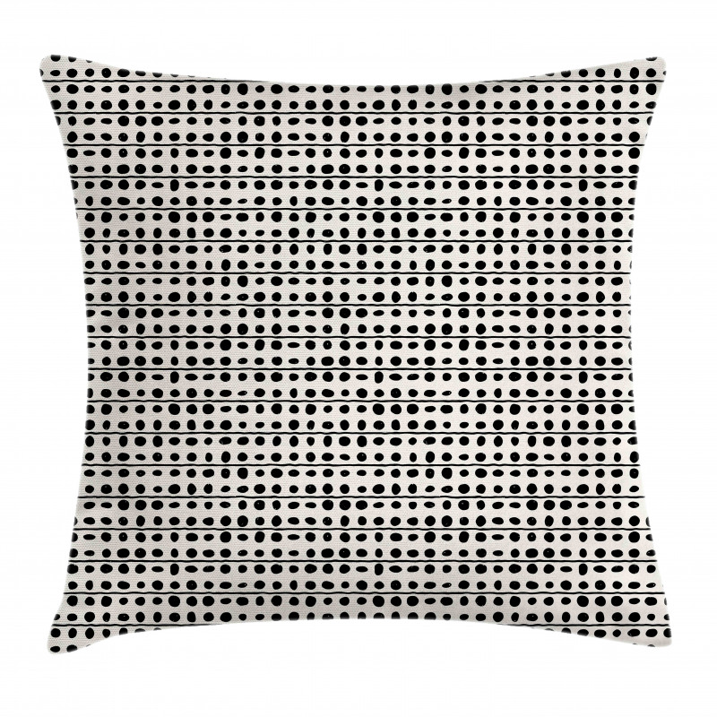 Tribal Art Lines and Dots Pillow Cover