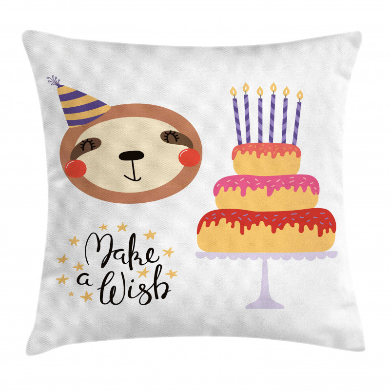 Birthday Cake Make a Wish Pillow Cover