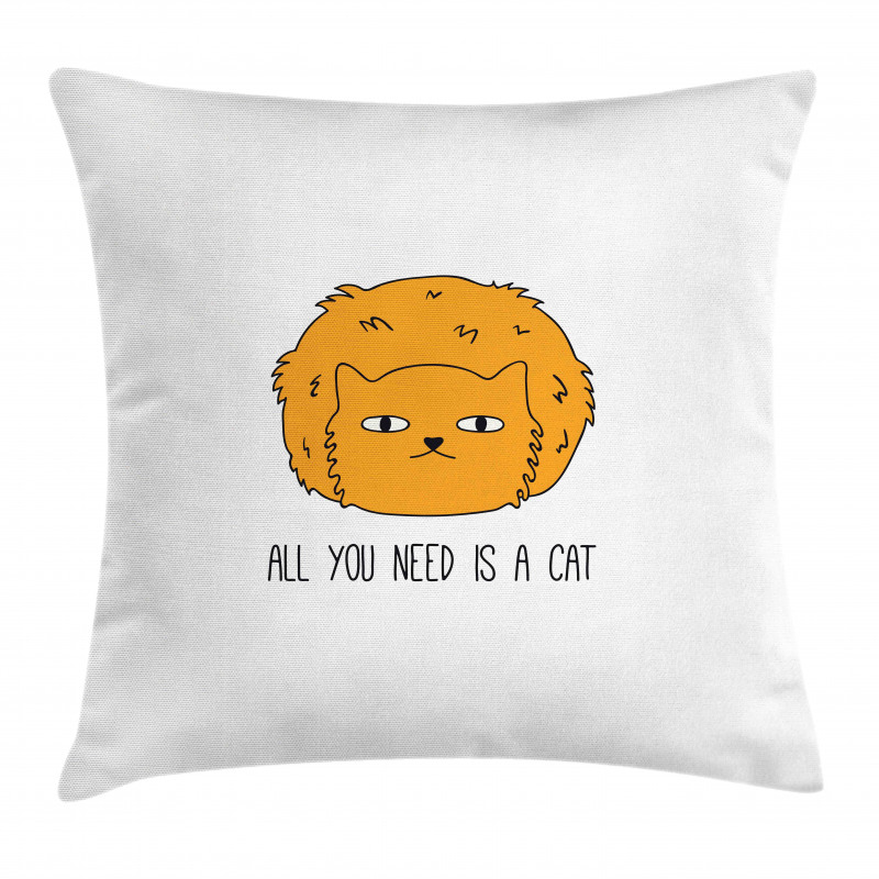 All You Need is a Cat Saying Pillow Cover