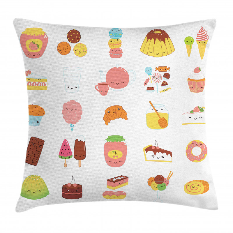 Dessert Concept Sketches Pillow Cover