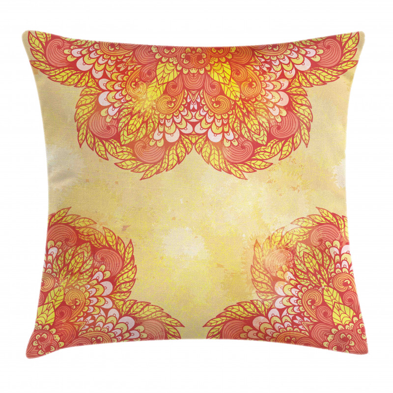 Patchwork Flower Leaves Pillow Cover