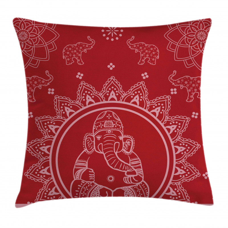 Elephant Diwali Traditions Pillow Cover