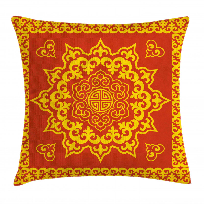 Oriental Round and Square Pillow Cover