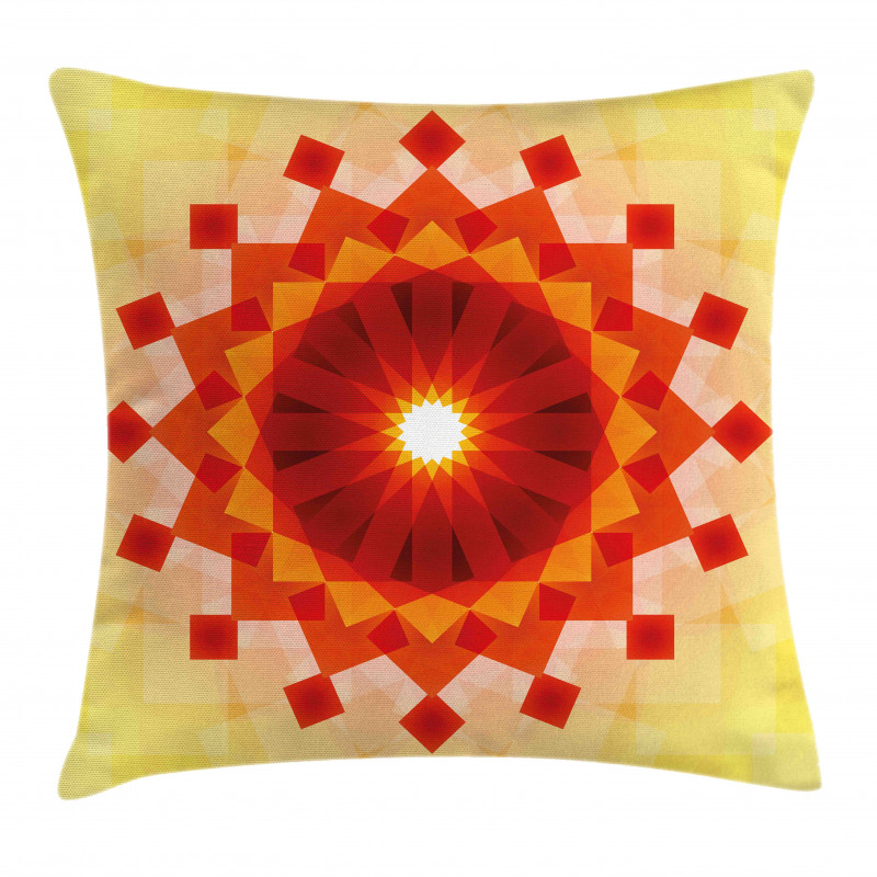 Fluorescent Rays Squares Pillow Cover