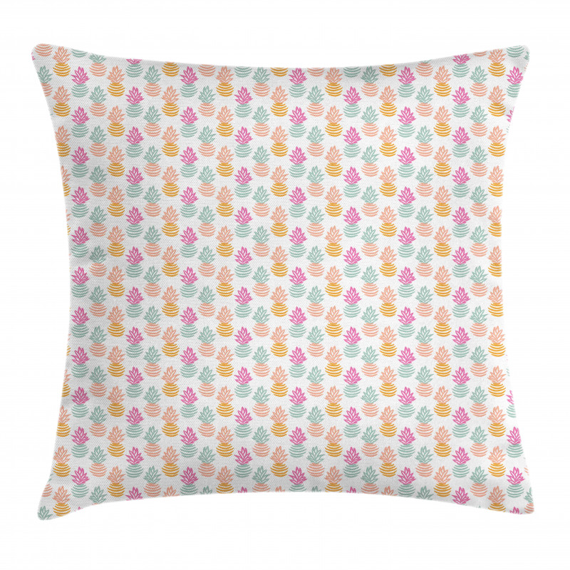 Pineapple with Brush Strokes Pillow Cover