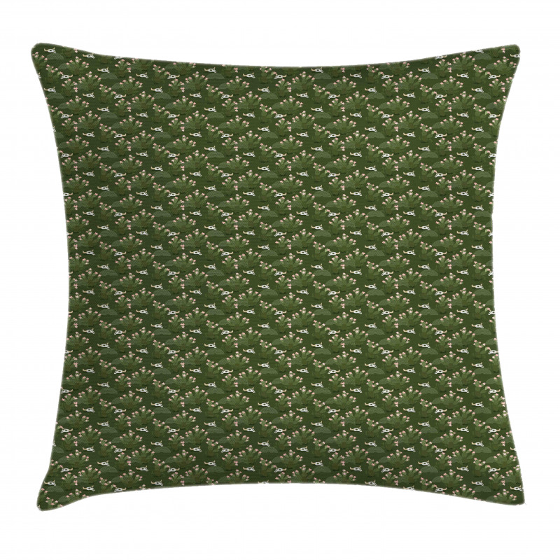 Cactus with Flower and Skull Pillow Cover