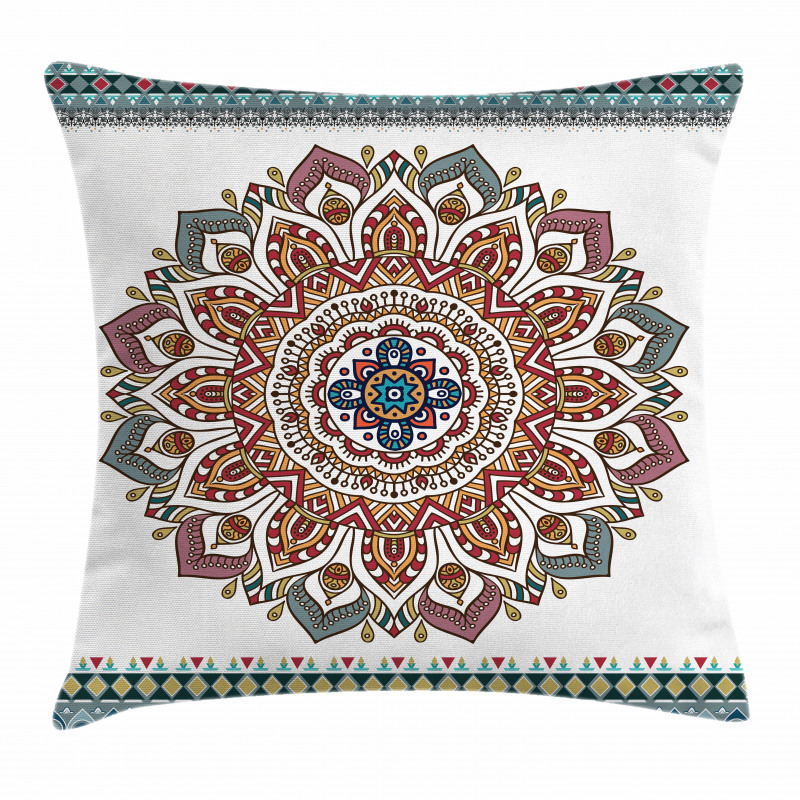 Floral Motifs Oriental Pillow Cover