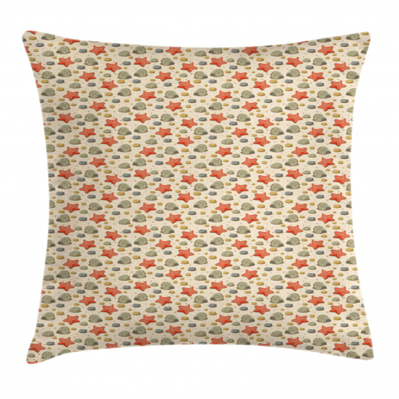 Doodle Coastal Items Pattern Pillow Cover