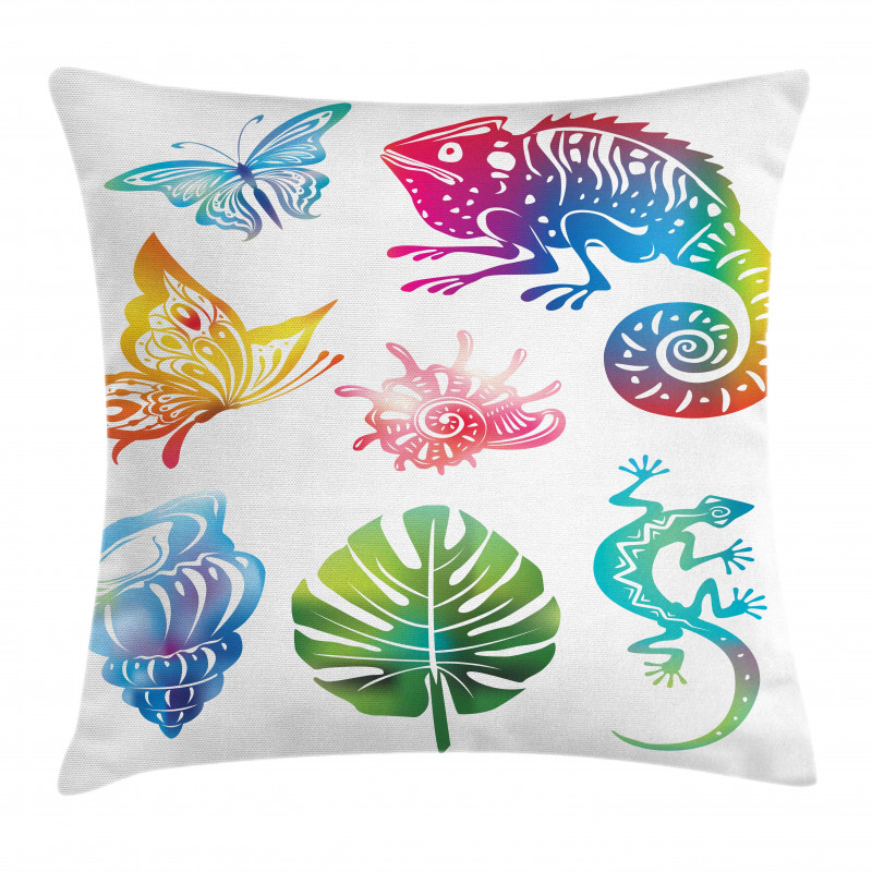 Exotic Fauna and Foliage Pillow Cover