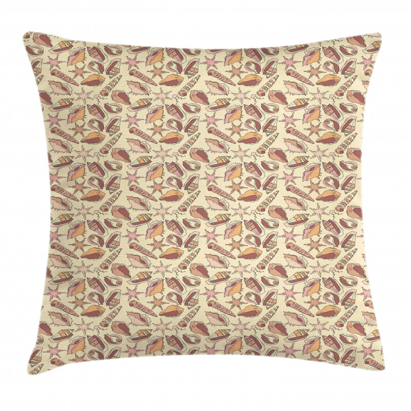 Pastel Coastal Pattern Pillow Cover