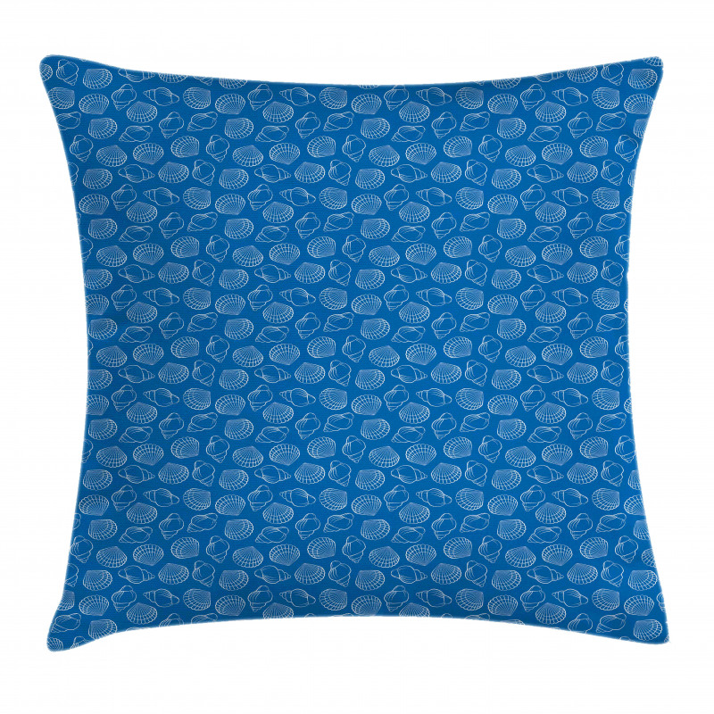 Seashells Outline Simplistic Pillow Cover