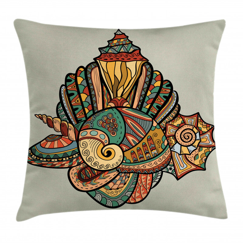 Abstract Seashell Art Pillow Cover