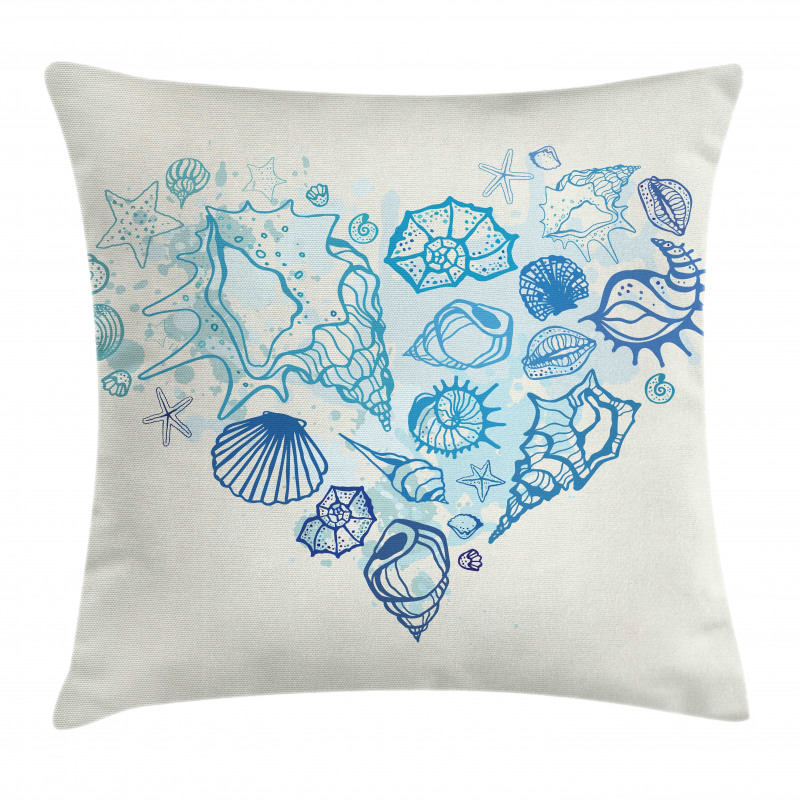 Coastal Design Grunge Heart Pillow Cover