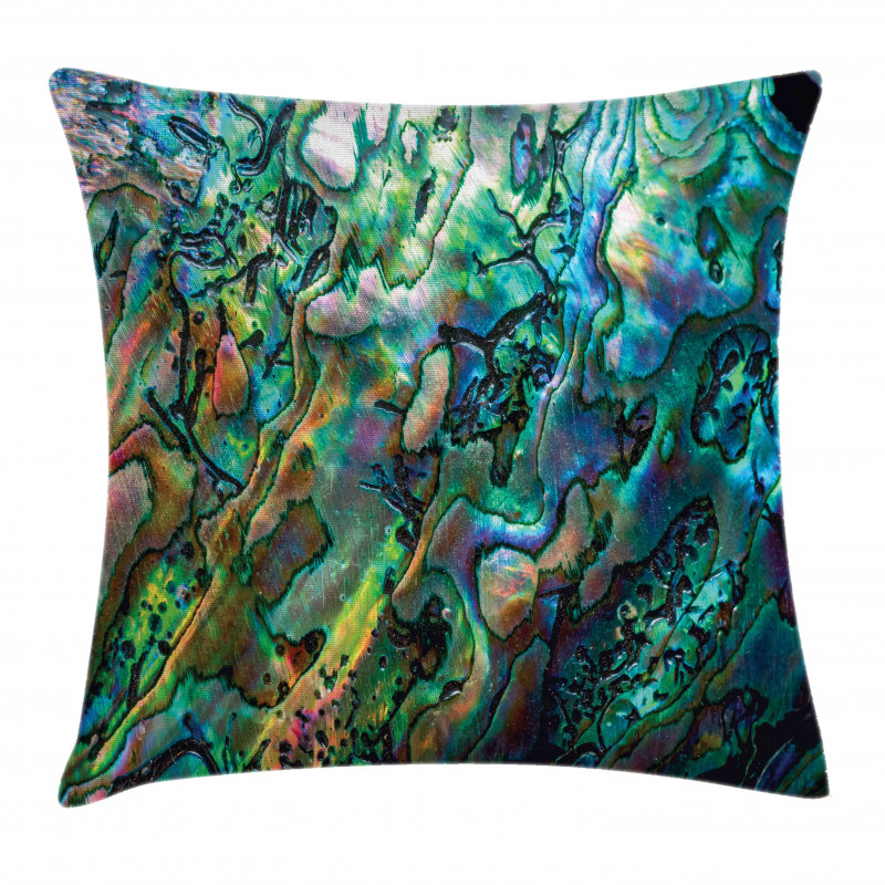 Haliotis Seashell Macro Photo Pillow Cover