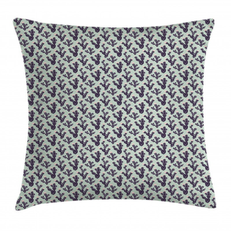 Prickle Plant and Polka Dots Pillow Cover