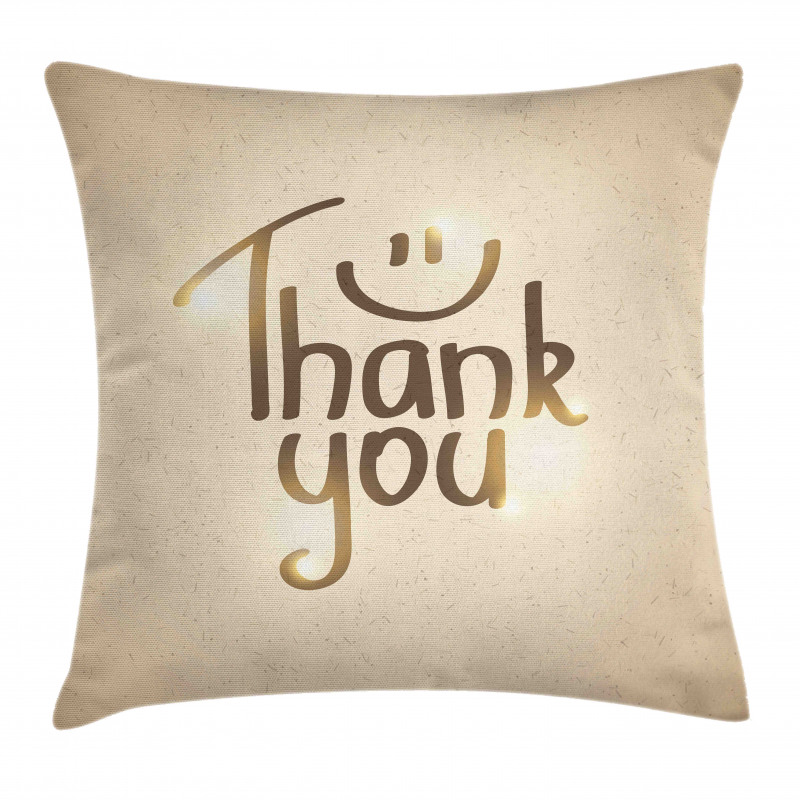 Simple Words Smiling Sign Pillow Cover