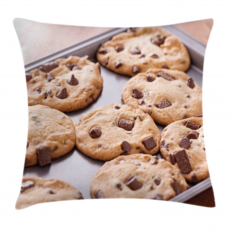 Chocolate Snacks on a Tray Pillow Cover