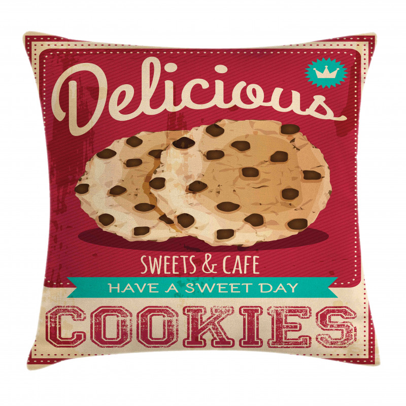 Chocolate Chip on a Poster Pillow Cover