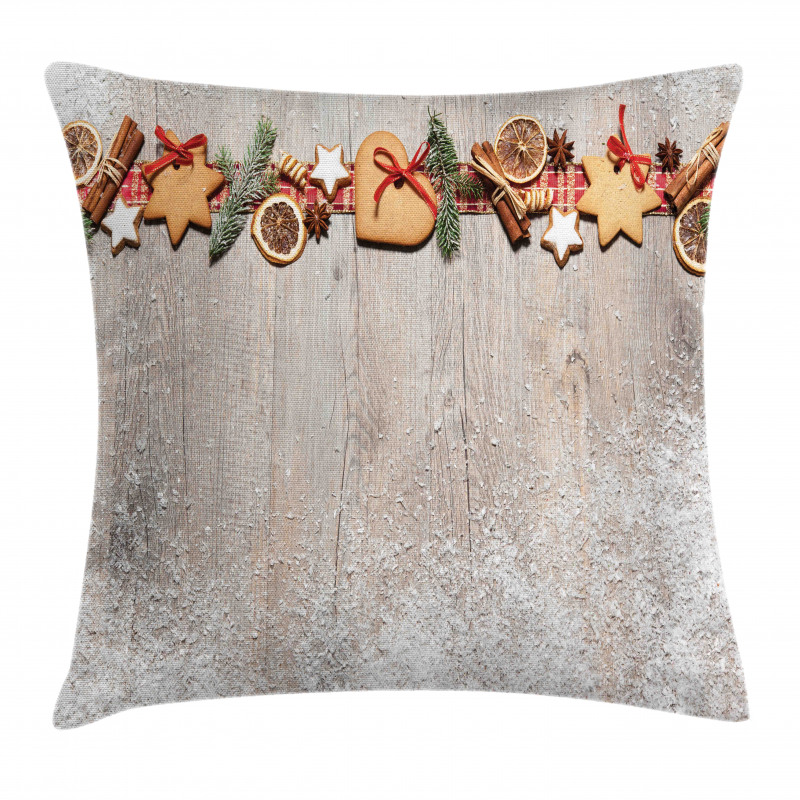 Christmas Themed on Wood Pillow Cover