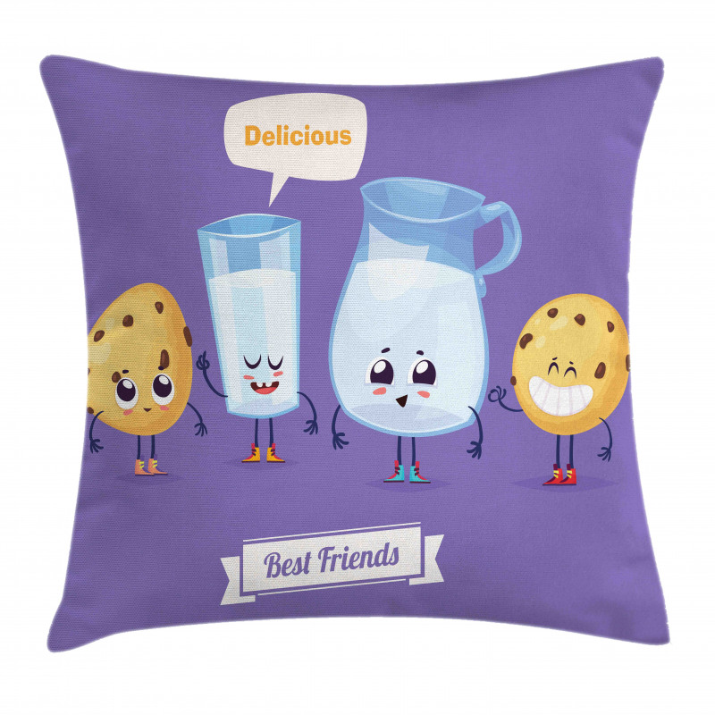 Milk in a Glass Jar Texting Pillow Cover