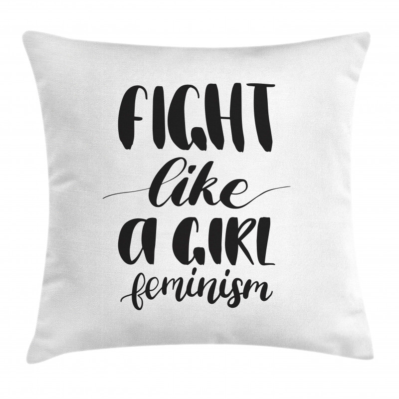 Feminism Through Typo Pillow Cover