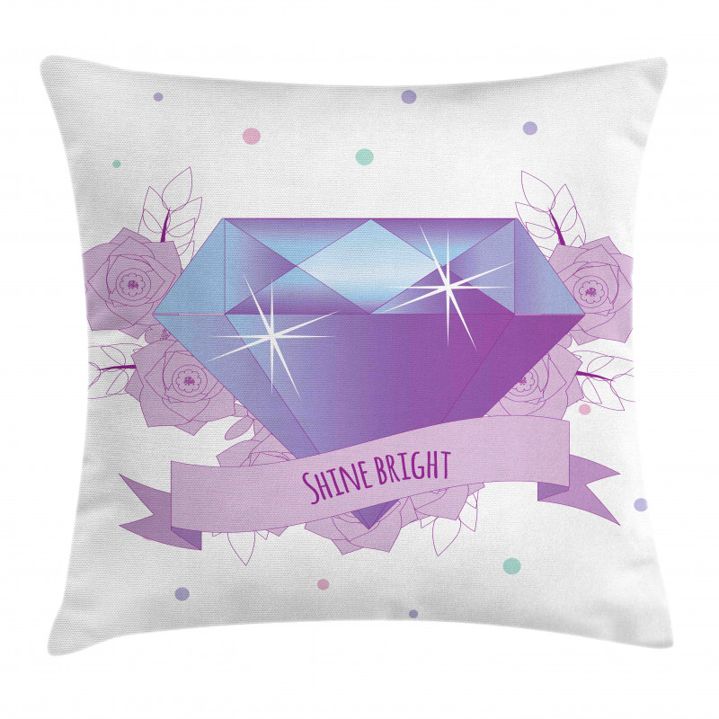 Wording with Diamond Pillow Cover