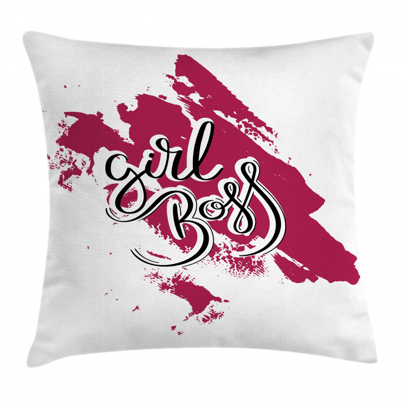 Wording on Paint Stroke Pillow Cover